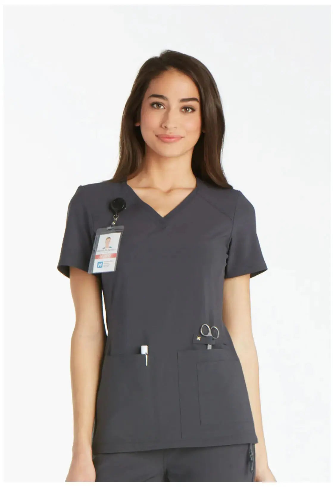 Cherokee IFlex Women's Knit Panel Scrub Top CK605 Simply Scrubs Australia